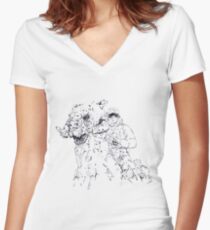 Luke on Hoth art Women's Fitted V-Neck T-Shirt