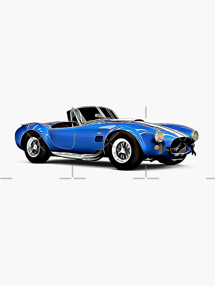 Shelby Cobra Cartoon Sticker for Sale by Auto-Prints