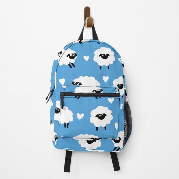 Item preview, Sheep and Hearts Pattern - Blue designed and sold by Kittys-Art.