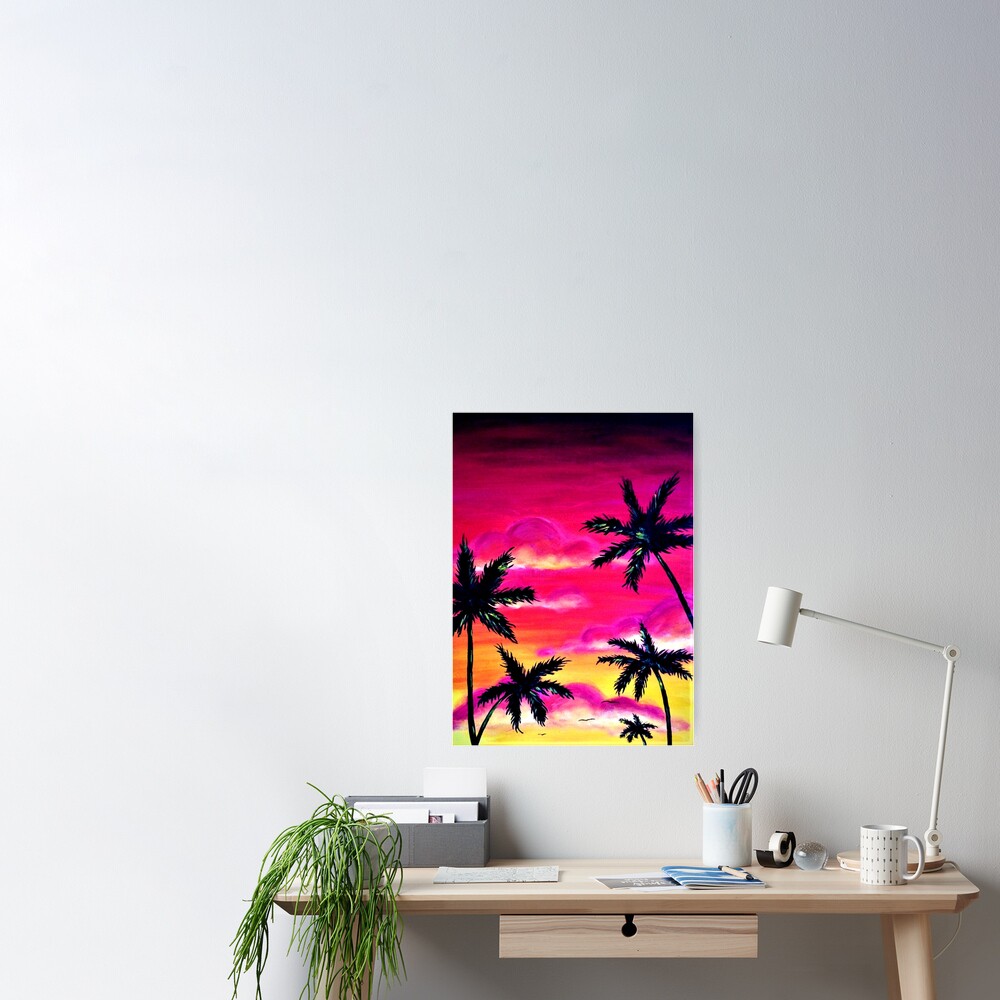 Palm Sunset Poster for Sale by jennyfahfah88
