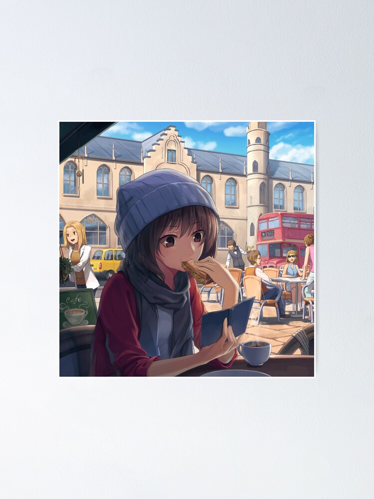 Premium AI Image | Anime girl drinking a drink with a straw and a straw in  her mouth generative ai