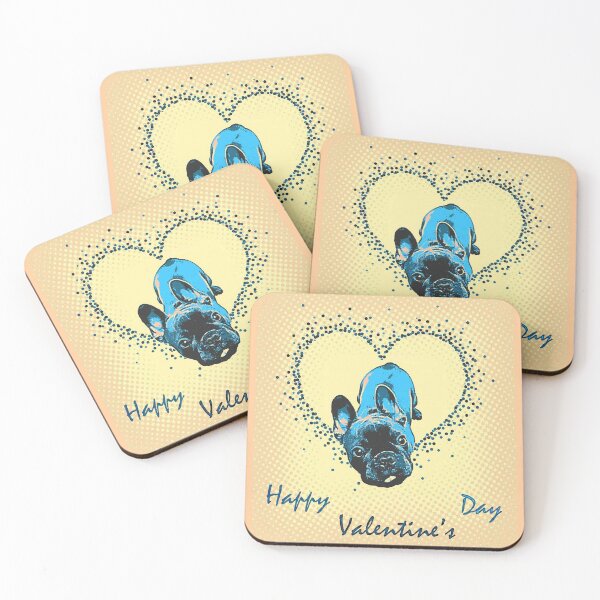 Artikelvorschau, Buckó Frenchie / Hund liebt dich / Happy Valentine's Day 1 (Pop-Art-Grafik 1) entworfen und verkauft von BuckoFrenchie.