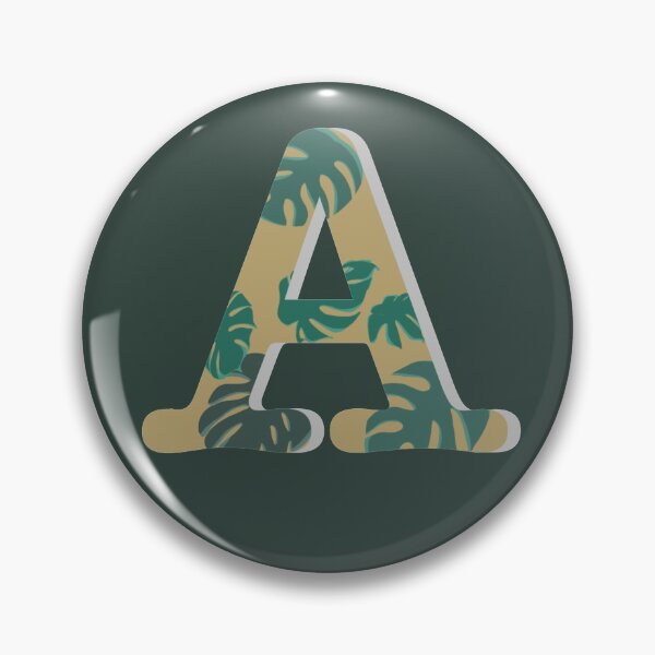 Item preview, Initial 'A' with tropical leaves designed and sold by synchro2070.