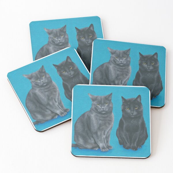 Item preview, Two Sassy Cats Hand-Painted Portrait designed and sold by ArtAFT.