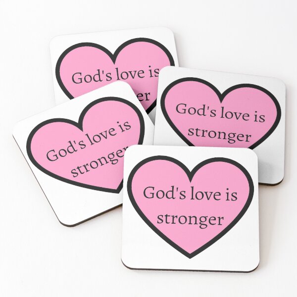 Item preview, God's love is stronger (pink) designed and sold by road-to-faith.