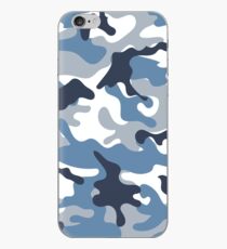 Blaue und weiße Tarnung iPhone-Hülle & Cover