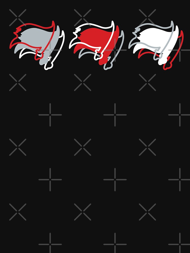 Tampa Bay Buccaneers Pattern, Black Background Photographic Print