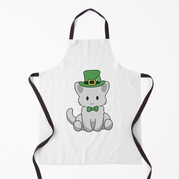 Item preview, St Patrick White Kitty designed and sold by BiscuitSnack.