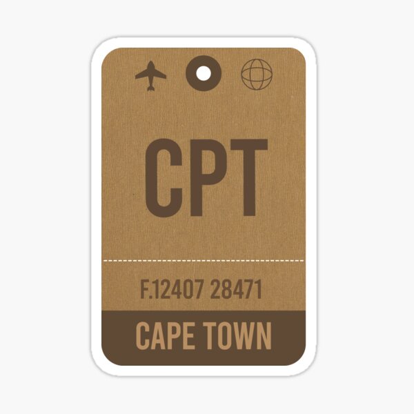 Item preview, Cape Town Vintage Airport Luggage Tag designed and sold by InspireShop.
