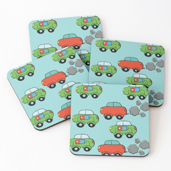 Item preview, green electric cars and red internal combustion cars designed and sold by duxpavlic.