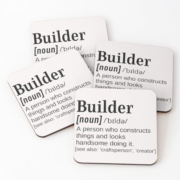 Item preview, Builder Funny Definition Constructs Things and Looks Handsome  designed and sold by DefinitionX.