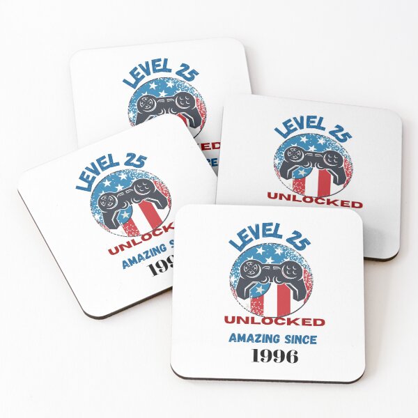 Item preview, 25 unlocked 25 birthday amazing since 1996 designed and sold by schoolarts.