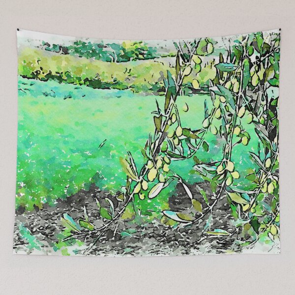 Item preview, Hortus Conclusus: olive tree on green field designed and sold by Giuseppe Cocco.