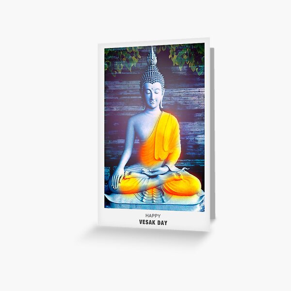 vesak card - wishing you and your family a happy vesak day Greeting Card