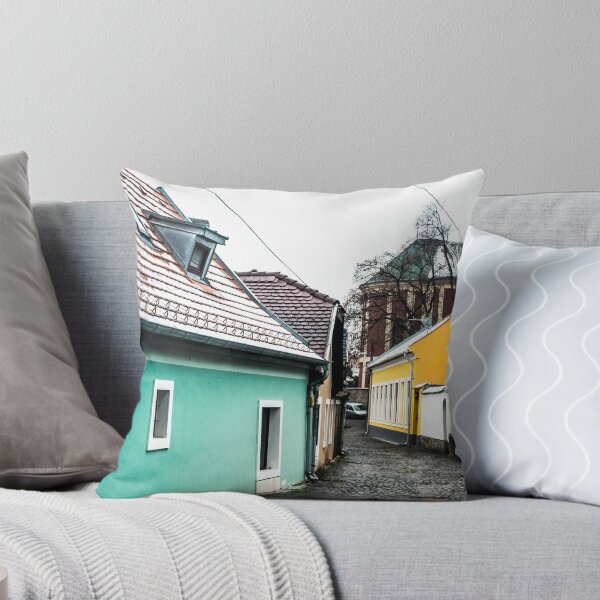 Item preview, Suburb in Hungary with colorful houses designed and sold by Papilloneffect.