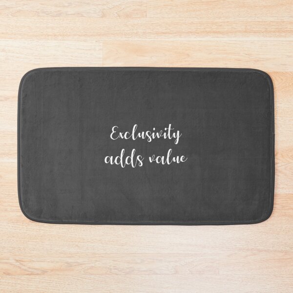 Item preview, Exclusivity Adds Value inspirational three word quote designed and sold by flexycreatives.