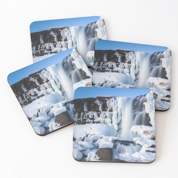 Item preview, Snow Covered Waterfall in Iceland designed and sold by RossWilson12.