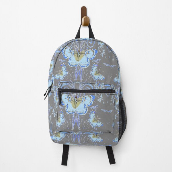 Item preview, BABY BLUE-WHITE BUTTERFLIES ABSTRACTED GREY ART designed and sold by sharlesart.