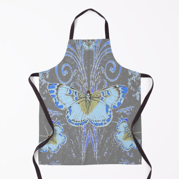 Item preview, BABY BLUE-WHITE BUTTERFLIES ABSTRACTED GREY ART designed and sold by sharlesart.
