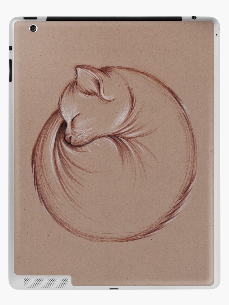 Slumber - Sleeping Cat Zen Drawing