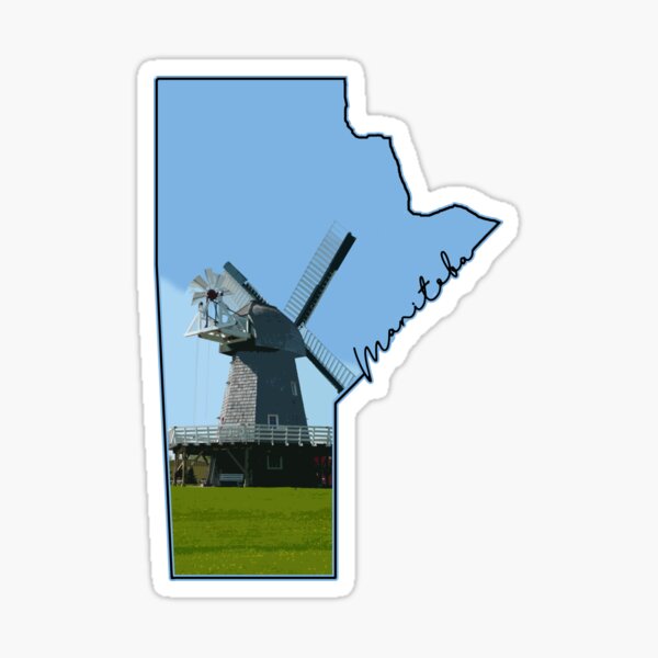 Item preview, Province of Manitoba Map Shape Sticker designed and sold by 18pm.