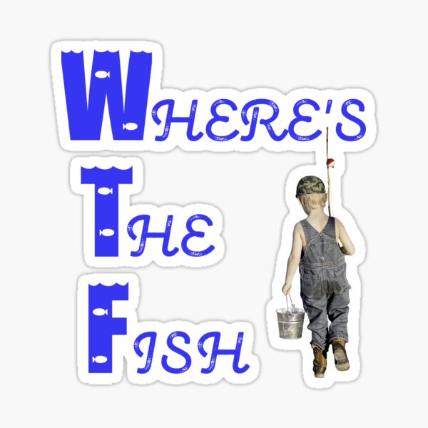 Item preview, Where's The Fish Boy With Fishing Pole and Pail in Overalls designed and sold by KeysTreasures.