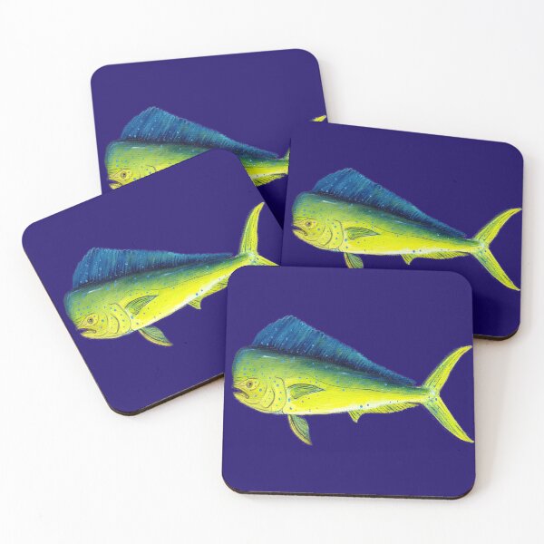 Item preview, Mahi Mahi Dolphin Fish Nautical Art designed and sold by Paula Millhouse Fine Art.