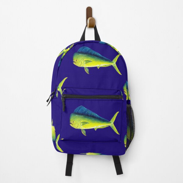 Vista previa del artículo con la obra «Mahi Mahi Dolphin Fish Arte náutico», diseñado y vendido por Paula Millhouse Studios.