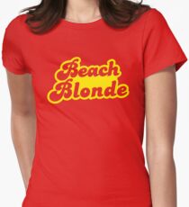 Beach blonde in yellow Women's Fitted T-Shirt