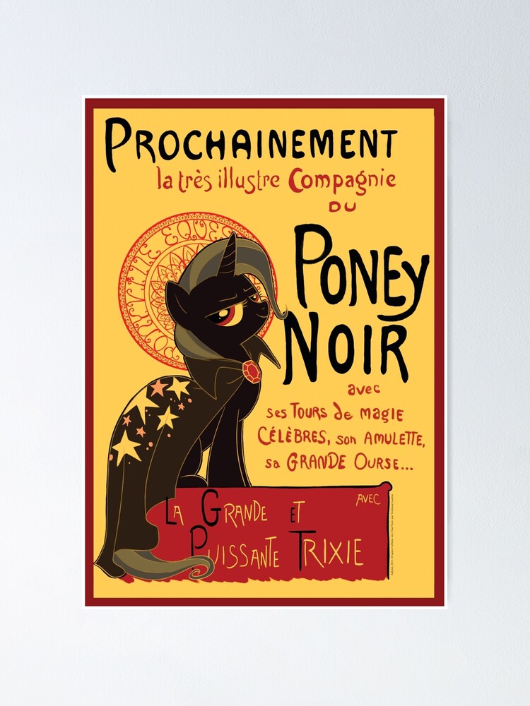 Poster Petit poney noir 