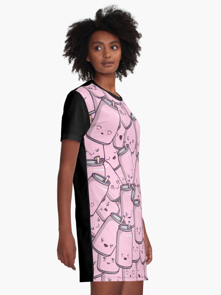 pink soda t shirt dress