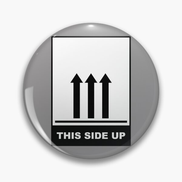 Item preview, This side up (3 arrows, black) label sticker sign designed and sold by SolidEarthArt.