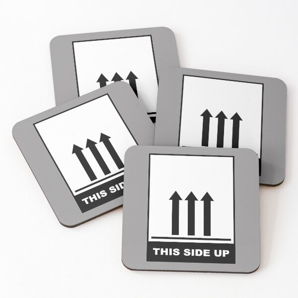 Item preview, This side up (3 arrows, black) label sticker sign designed and sold by SolidEarthArt.