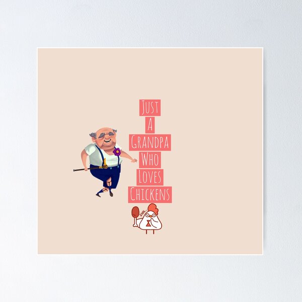 Item preview, Just a Grandpa who loves chickens  designed and sold by MahsaArtDesign.