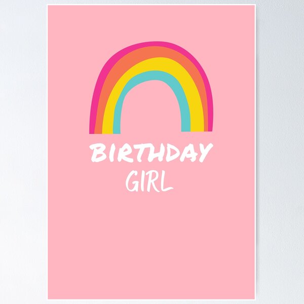 Item preview, Niña de cumpleaños arcoíris. ¡Regalo perfecto para la cumpleañera! designed and sold by Kipcio.