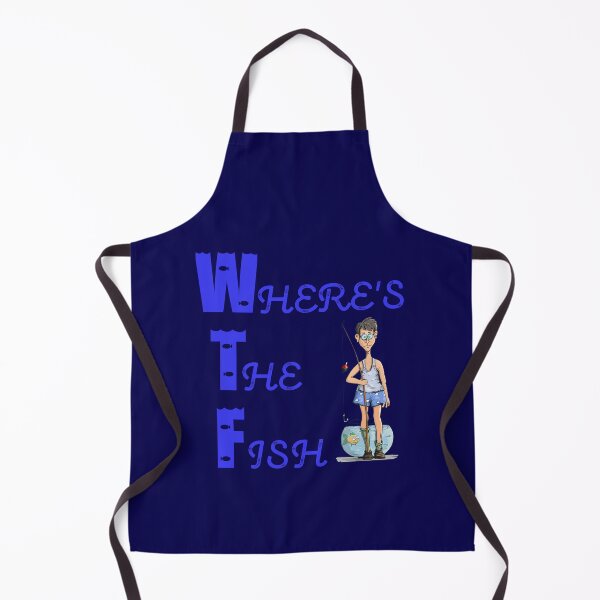 Item preview, Where's The Fish Fisherman With Fishing Pole and a Fish Bowl designed and sold by KeysTreasures.