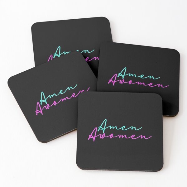 Item preview, Amen Awomen Turquoise And Pink Gender Equality designed and sold by Paulina Vanlife.