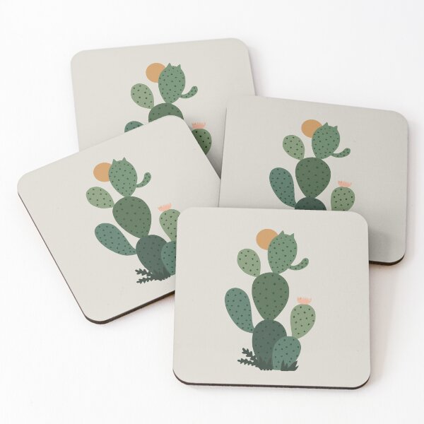 Cat and Plant 3: Cat-tus Coasters (Set of 4)