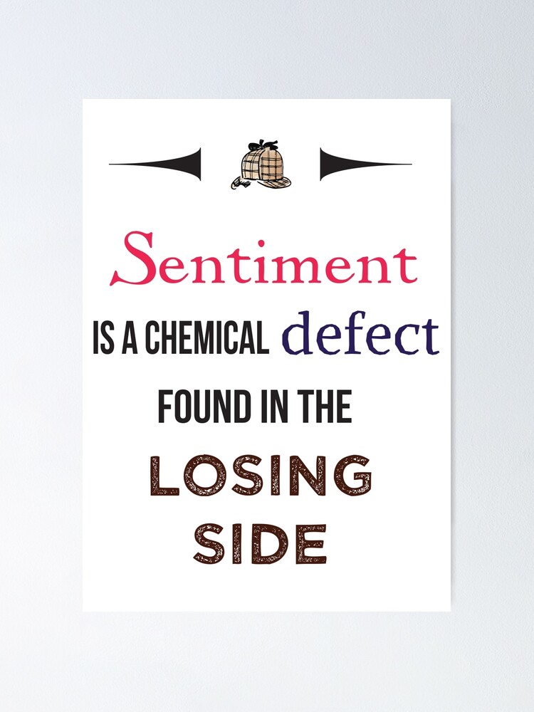 Poster Sherlock Holmes Sentiment Citation Couleur Par Ufregn Redbubble Poster Sherlock Holmes Sentiment Citation Couleur Par Ufregn Redbubble