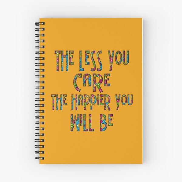 Item preview, THE LESS YOU CARE THE HAPPIER YOU WILL BE, Mahatma Gandhi Quote,Hippy designed and sold by enigma3a.
