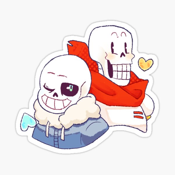 Undertale Sans, Papyrus, and Frisk fullbody stickers — PoetaxArt