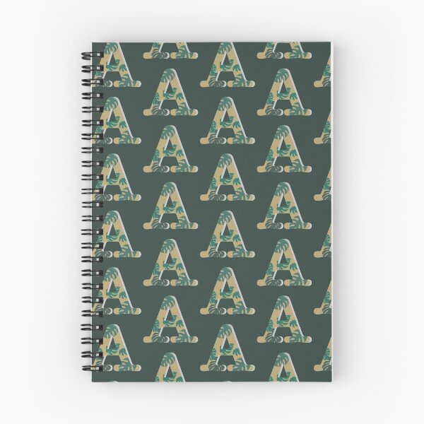 Item preview, Initial 'A' with tropical leaves TILE designed and sold by synchro2070.