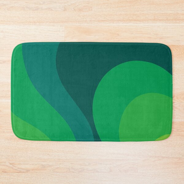 Green Retro Bath Mat