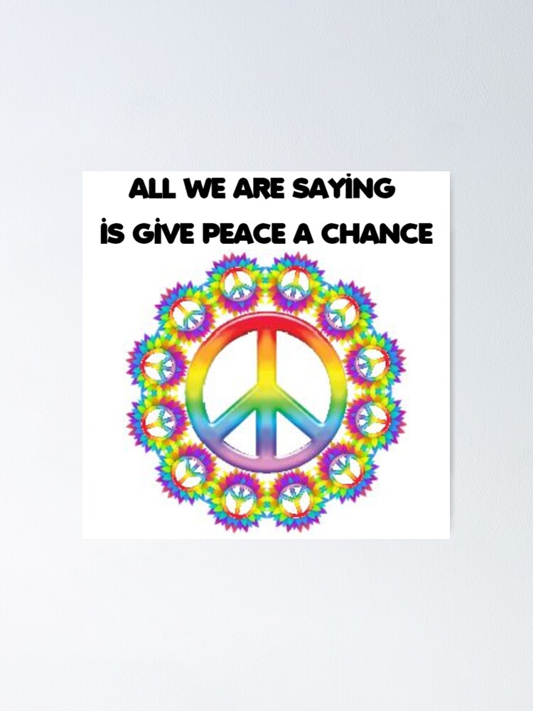 2003 GIVE PEACE A CHANCE MOSAIC POSTER 24x36 NEW FREE SHIPPING 