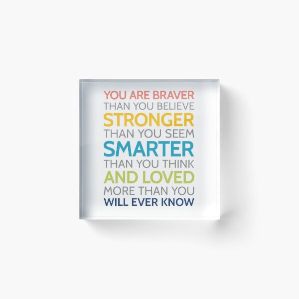 Item preview, You Are Braver Than You Believe Stronger Than You Seem, Motivational Quote, Nursery Decor designed and sold by aenaonartwork.