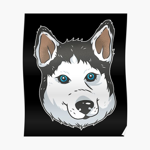 Poster Baby Husky Redbubble