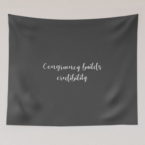 Item preview, Congruency Builds Credibility inspirational three word quote designed and sold by flexycreatives.
