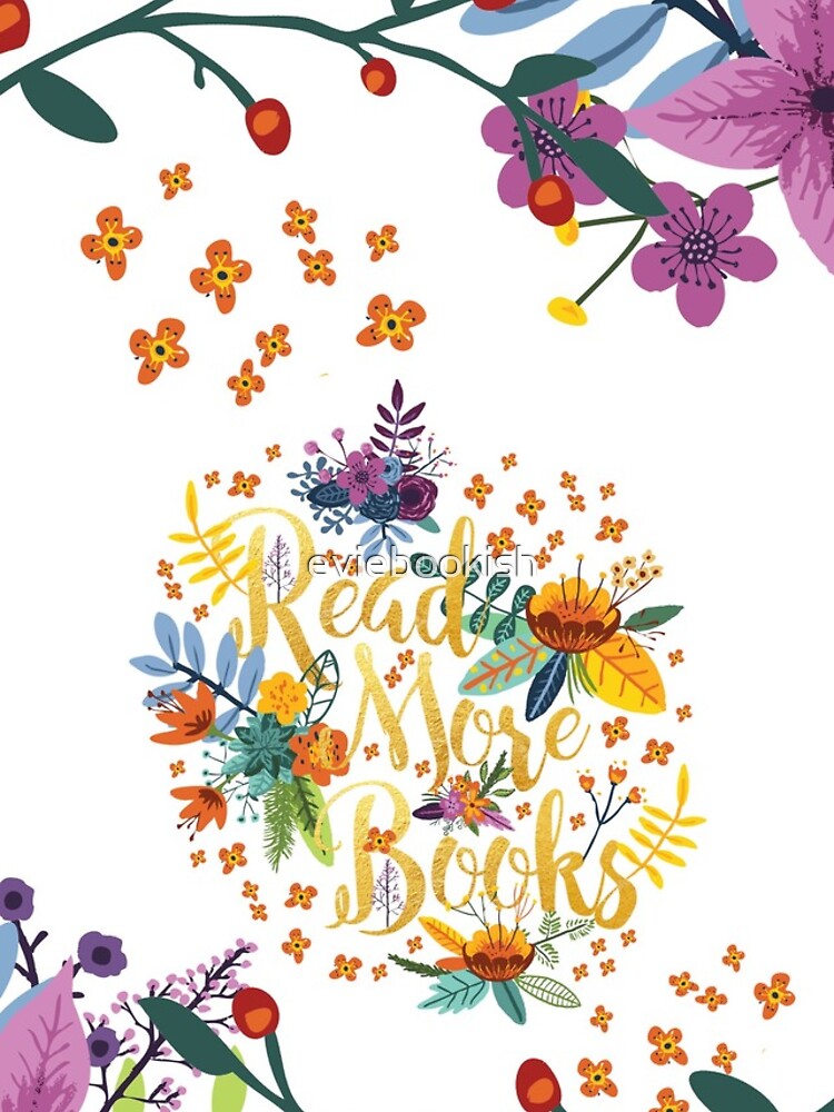 Thumbnail 4 of 4, iPhone Case, Read More Books - Floral Gold designed and sold by eviebookish.