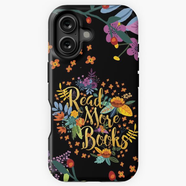 Aperçu de l'œuvre Read More Livres - Floral Gold - Black créée et vendue par eviebookish.