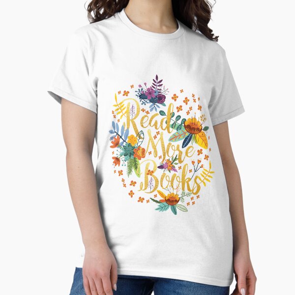 Item preview, Read More Books - Floral Gold - Black designed and sold by eviebookish.